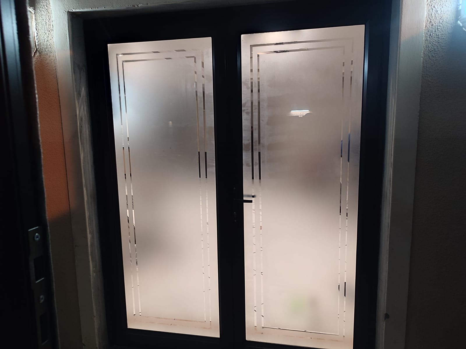 Custom design frosted window